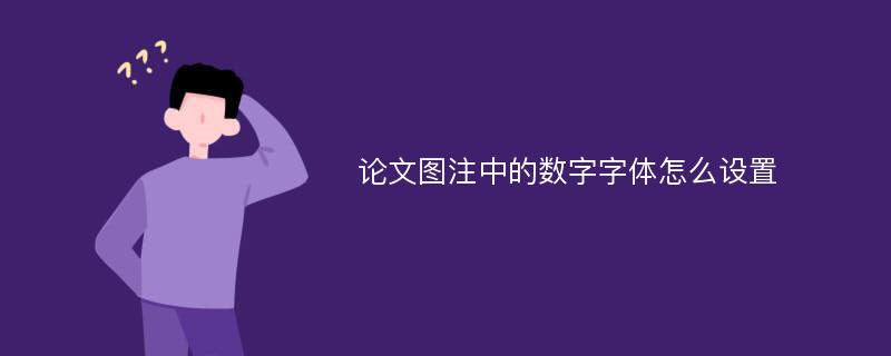 论文图注中的数字字体怎么设置